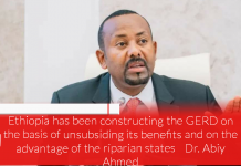 Ethiopia has been constructing the GERD on the basis of unsubsiding its benefits and on the advantage of the riparian states – Dr. Abiy Ahmed