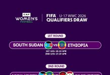 በሴቶች ከ17 ዓመት በታች የዓለም ዋንጫ ማጣርያ ኢትዮጵያ ከደቡብ ሱዳን ጋር ትጫወታለች።