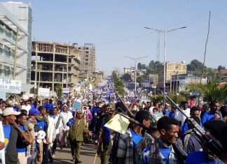 የብልጽግና ፓርቲ ድጋፍ ሰልፍ እና የምርጫ ቅስቀሳ በደብረ ታቦር ከተማ ተካሄደ።