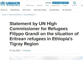 “በትግራይ ክልል በሚገኙ ኤርትራውያን ስደተኞች ላይ እየደረሰ ያለው ጥቃት በአስቸኳይ ሊቆም ይገባል” የተመድ የስደተኞች ከፍተኛ ኮሚሽን