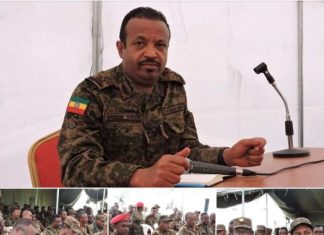 የኢፌዴሪ መከላከያ ሠራዊት ምክትል ጠቅላይ ኢታማዦር ሹም ጀነራል አበባው ታደሰ በሰሜን ወሎ ግንባር ከዕዙ ከፍተኛ አመራሮች ጋር በግዳጅ አፈፃፀም ዙሪያ ተወያዩ።