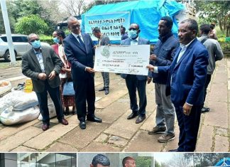 የገቢዎች ሚኒስቴር፣ ጉምሩክ ኮሚሽን እና ብሔራዊ ሎተሪ አስተዳደር ከ71 ነጥብ 9 ሚሊዮን ብር በላይ ገንዘብ ለተፈናቀሉ ወገኖች እና አሸባሪውን የትህነግ ቡድን እየተፋለሙ ላሉ የጸጥታ አካላት ድጋፍ አደረጉ፡፡