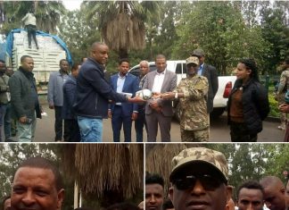 በአዲስ አበባ ጉለሌ ክፍለ ከተማ የሚኖሩ የአማራ ተወላጅ ነጋዴዎች ለመከላከያ ሠራዊት፣ ለልዩ ኃይል፣ ለሚሊሻና ፋኖ የምግብና አልባሳት ድጋፍ አደረጉ፡፡