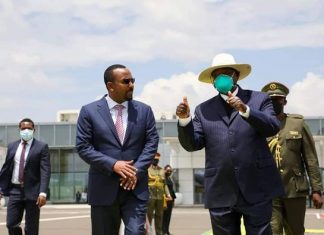 ለዩጋንዳው ፕሬዝዳንት ዩዌሪ ሙሴቨኒ አሸኛኘት ተደረገላቸው።
