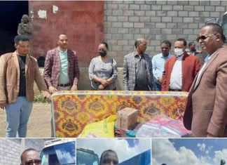 የፌዴራል ቴክኒክ እና ሙያ ትምህርት ስልጠና ኤጀንሲ እና የኢትዮጵያ ቴክኒካል ዩኒቨርሲቲ ከሰሜን ወሎ ተፈናቅለው በደሴ ለተጠለሉ ወገኖች ድጋፍ አደረጉ።