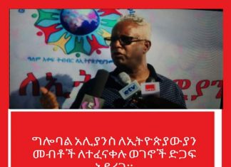 ግሎባል አሊያንስ ለኢትዮጵያውያን መብቶች ለተፈናቀሉ ወገኖች ድጋፍ አደረገ።