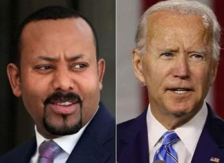 ጠቅላይ ሚኒስትር ዐቢይ አህመድ ከፕሬዝዳንት ጆ ባይደን ጋር የስልክ ውይይት አደረጉ።