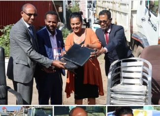 ማዕድን ሚኒስቴር በአማራ ክልል በጦርነት ለተጎዱ አካባቢዎች 5 ሚሊየን ብር የሚገመት የቁሳቁስ ድጋፍ አደረገ።