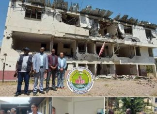 የተባበሩት መንግሥታት የልማት ድርጅት(ዩኤንዲፒ) ዋና ኃላፊ ቱርሃን ሳልህና ሌሎች የልማት ድርጅቱ የሥራ ኃላፊዎች አሸባሪ ቡድኑ በደቡብ ወሎ ዞን የተለያዩ አካባቢዎች ያደረሰውን ጉዳት ተመለከቱ።