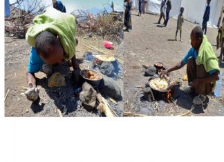 የአርሶ አደሩ መራራ ሕይወት በተፈናቃዮች የመጠለያ ጣቢያ።