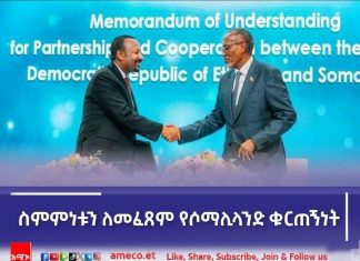 ከኢትዮጵያ ጋር ለተፈራረመችው ሥምምነት ተፈጻሚነት ቁርጠኛ ኾና እየሠራች መኾኑን ሶማሊላንድ አስታወቀች፡፡