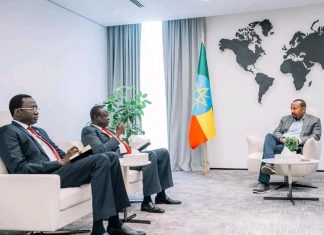 ጠቅላይ ሚኒስትር ዐቢይ አሕመድ (ዶ.ር) ከደቡብ ሱዳን ጄኔራል አኮል ኩር ኩችን ጋር ተወያዩ።