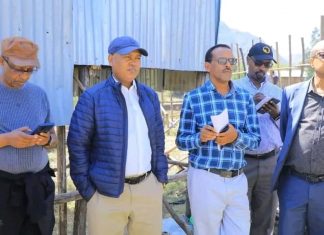 የፌዴራል መንግሥት ከፍተኛ የሥራ ኀላፊዎች ልዑክ በደቡብ ወሎ ዞን የተከናወኑ የልማት ሥራዎችን ምልከታ አደረገ።