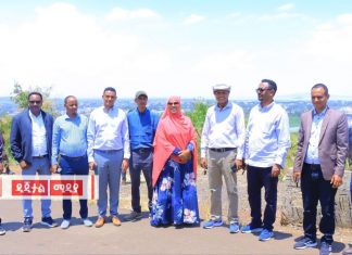 የፌዴራል መንግሥት የሱፐርቪዥን ቡድን አባላት በባሕር ዳር ከተማ ውስጥ የሚከናወኑ የልማት ሥራዎችን እየተመለከቱ ነው።
