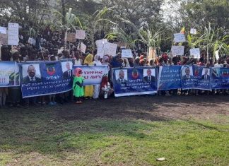 ሀገራዊ ለውጡን የሚደግፍ ሕዝባዊ ሰልፍ በቃሉ ወረዳ ደጋን ከተማ ተካሄደ፡፡