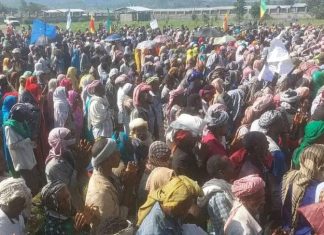 በአማራ ክልል ኦሮሞ ብሔረሰብ አሥተዳደር ውስጥ ሕዝባዊ የድጋፍ ሰልፍ እየተካሄደ ነው።