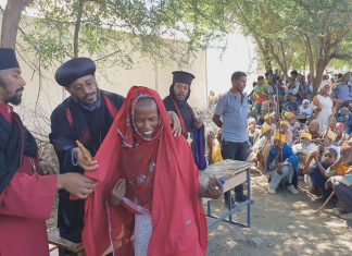 የሰሜን ወሎ አሕጉረ ስብከት በሀብሩ ወረዳ ጃራ የተፈናቃዮች መጠለያ ካምኘ ለሚገኙ ወገኖች ድጋፍ አጀረገ።