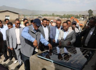 በኮምቦልቻ ከተማ አሥተዳደር የኮምቦልቻ ሲቲ ሴንተር የገበያ ማዕከል ፕሮጀክት የመሠረት ድንጋይ ተቀመጠ፡፡