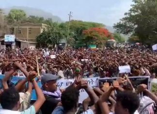 በሰሜን ወሎ ዞን የአላማጣ ከተማ ነዋሪዎች በሕወሓት እየተፈጸመ ያለውን ግፍ በሕዝባዊ ሰልፍ ገለጹ።