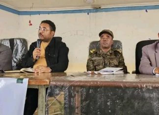 የሉማሜ ከተማ እና የአዋበል ወረዳ ነዋሪዎች በአካባቢያቸው ሰላም ጉዳይ ላይ እየመከሩ ነው፡፡