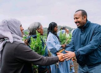 ጠቅላይ ሚኒስትር ዐቢይ አሕመድ (ዶ.ር) በደቡብ ወሎ ዞን ሐይቅ ከተማ የዘንድሮን የአረንጓዴ አሻራ አስጀመሩ።