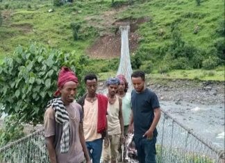 በላይ አርማጭሆ ወረዳ የተገነባው ተንጠልጣይ ድልድይ ለአገልግሎት ክፍት ኾነ፡፡