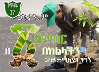 ርእሰ መሥተዳድር አረጋ ከበደ የአንድ ጀምበር ችግኝ ተከላ መርሀ ግብርን በማስመልከት ያስተላለፉት መልእክት፦