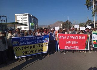 መንግሥት እየሠራ ያለውን ሰላም የማስከበር ተግባር የሚደግፍ ሕዝባዊ ሰልፍ በኮምቦልቻ ከተማ እና አካባቢው እየተካሄደ ነው።