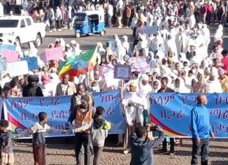 በደብረ ማርቆስ ከተማ ሰላም ለሁሉም ሁሉም ለሰላም በሚል መሪ መልዕክት ሕዝባዊ ሰልፍ እየተካሄደ ነው።