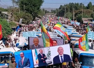 በደቡብ ጎንደር ዞን እብናት ከተማ አሥተዳደርና እብናት ወረዳ ሕዝባዊ የድጋፍ ሰልፍ እየተካሄደ ነው።