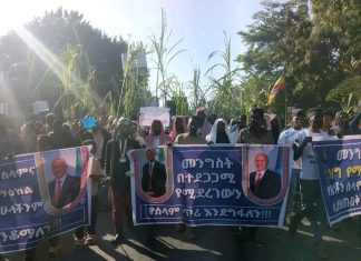 በሀርቡ ከተማ አሥተዳደር ሕዝባዊ ሰላማዊ ሰልፍ እየተካሄደ ነው።