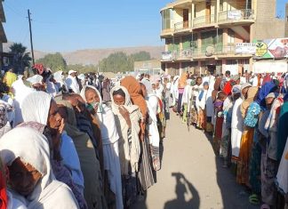 በሰቆጣ ከተማ ሕዝባዊ ሰላማዊ ሰልፍ እየተካሄደ ነው።