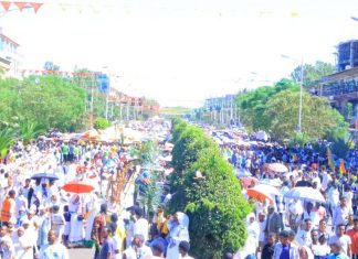 በባሕር ዳር ከተማ በዓባይ ወንዝ ዳርቻ የሚያድሩ ታቦታት በድምቀት ወደ ባሕረ ጥምቀቱ እየወረዱ ነው።