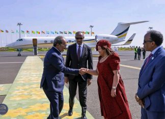 የሶማሊያ ፕሬዝዳንት ሀሰን ሼክ መሐሙድ አዲስ አበባ ገቡ።