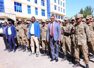 የአድማ መከላከል አባላት በደብረ ታቦር ከተማ አቀባበል ተደረገላቸው።