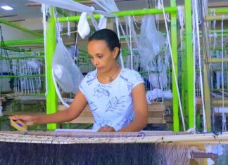 ሽመናን ማረፊያዋ ያደረገችው ወጣት