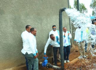 በ185 ሚሊዮን ብር ወጪ የተገነባው የንጹህ መጠጥ ውኃ ፕሮጀክት ተመረቀ።