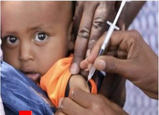 በአማራ ክልል የኩፍኝ በሽታ ክትባት በዘመቻ እየተሰጠ ነው።