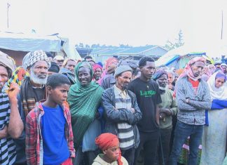 በደብረ ብርሃን ከተማ ለሚገኙ ተፈናቃዮች ድጋፍ ተደረገ።