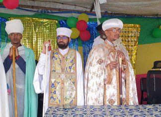 የመስቀል ደመራ በዓል በገንዳ ውኃ ከተማ እየተከበረ ነው።