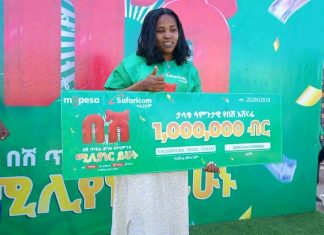 ሳፋሪኮም ኢትዮጵያ በጎንደር ከተማ በበሽ ጥቅል ዕድለኛዋን ሸለመ።