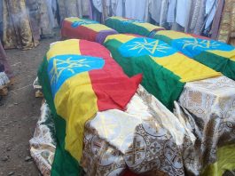 ለሀገር ክብር የተሠው የጀግኖች መኮንኖች አጽም በክብር አረፈ።