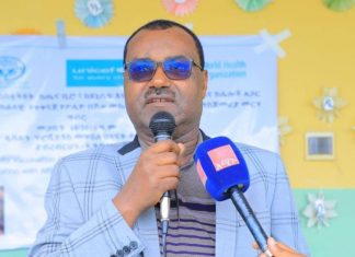 በደብረ ብርሃን ከተማ የፖሊዮ ክትባት እየተሰጠ ነው።
