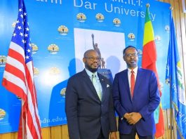 በኢትዮጵያ የአሜሪካ አምባሳደር ኤርቪን ማሲንጋ ባሕር ዳር ዩኒቨርሲቲን ጎበኙ።