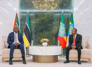 የሞዛምቢክ ፕሬዝዳንት ዳንኤል ፍራንሲስኮ ቻፖ አዲስ አበባ ገቡ።