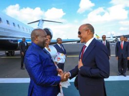 የቡሩንዲ ሪፐብሊክ ፕሬዝዳንት ኢቫሪስት ንዴሺሚዬ አዲስ አበባ ገቡ።