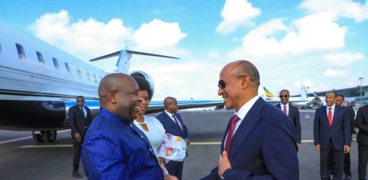 የቡሩንዲ ሪፐብሊክ ፕሬዝዳንት ኢቫሪስት ንዴሺሚዬ አዲስ አበባ ገቡ።