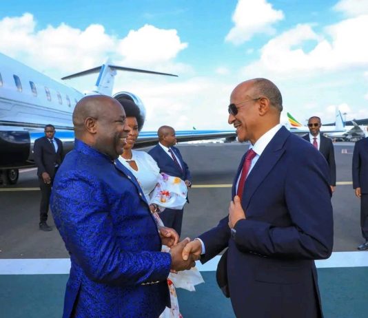 የቡሩንዲ ሪፐብሊክ ፕሬዝዳንት ኢቫሪስት ንዴሺሚዬ አዲስ አበባ ገቡ።