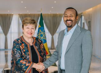 ጠቅላይ ሚኒስትር ዐቢይ አሕመድ (ዶ.ር) ከዓለም አቀፉ የገንዘብ ተቋም (IMF) ዋና ዳይሬክተር ክርስታሊና ጆርጂየቫ ጋር ተወያዩ።