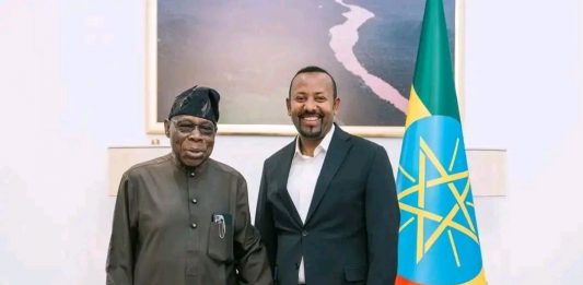 ጠቅላይ ሚኒስትር ዐቢይ አሕመድ (ዶ.ር) ከኦሊሴጉ ኦባሳንጆ ጋር ተወያዩ።